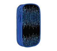 The Blue Binary Print pratico astuccio multi-scomparto ufficio viaggi scuola arte forniture quotidiane, Blu, Taglia unica, Con tasca per il