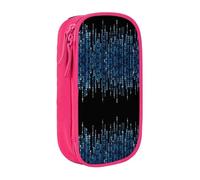 The Blue Binary Print pratico astuccio multi-scomparto ufficio viaggi scuola arte forniture quotidiane, rosa, Taglia unica, Con tasca per il