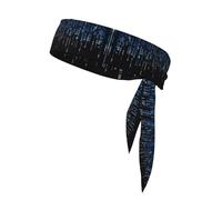 The Blue Binary Print Sports Head Tie Bandane - Comode fasce per il sudore atletiche per corsa, yoga, ciclismo e altro ancora