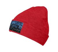 The Blue Binary Printing 1 Pack Winter Beanie Cappelli per Uomo Donna Caldo Accogliente Maglia Cuffed Cap Regali per il Freddo, Rosso, taglia unica