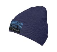 The Blue Binary Printing - Cappello invernale per uomo e donna, caldo e accogliente, con polsini, regalo per il freddo, Blu navy, Taglia unica