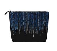 The Blue Binary - Trousse da viaggio versatile, in finta canapa, multiuso, organizer per accessori cosmetici, Nero , Taglia unica