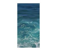 The Blue Sea Door Cover Spring Summer Hanging Flag Portico Sign Outdoor Stagionale Holiday Yard Decor per porta d'ingresso e portico