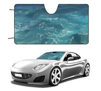 The Blue Sea - Parasole per parabrezza dell'auto, per mantenere fresco l'interno dell'auto, 139,7 x 76,2 cm, parasole pieghevole per finestrini anteriori, protezione dal calore per SUV, camion, blocca