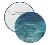 The Blue Sea Spilla rotonda personalizzata grande bottone artigianale adatto per insegnanti, infermieri, medici, personale, accessori regalo per feste, 12PCS, Plastica, plastica