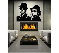 The Blues Brothers Decalcomania da muro Camera da letto Wall Art Decalcomania da muro Art Decor Carte da parati Adesivi murali Dimensioni 53 * 68 cm