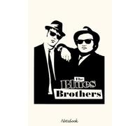 The Blues Brothers Jake and Elwood Notebook: College Ruled Lined Blank Notebook Journal Notepad 6x9 120 Pages