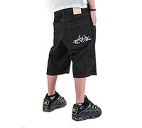 The blueskin Bermuda Uomo Larghi per liberare Il Vero Stile Baggy nella Massima comodità Colore Nero Rap W 38 IT 52