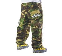 The blueskin Jeans Camouflage Baggy Uomo - Pantaloni Ripstop 11 oz Streetwear Hip Hop Skate, Camo Oversize Made in Italy - W 28 IT 42