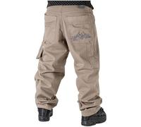 The blueskin Pantaloni Baggy Colore Corda Uomo e Ragazzo, Stile Skate, Rap, Hip Hop, Larghi, 100% Cotone, Chiusura a Cerniera | Taglia W38 IT 52