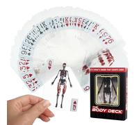 The Body Deck, carte da gioco con scheletro di Halloween, carte da gioco umane trasparenti, immagine 3D del corpo umano, mannequin Body Deck Scheletro Playing Cards, Halloween Games