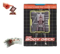 The Body Deck, carte da gioco con scheletro e anatomia umana, ideali per studenti, educatori e collezionisti, mazzi di carte trasparenti