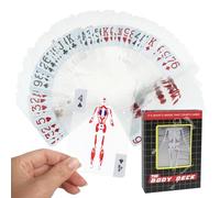 The Body Deck, carte da gioco scheletro di Halloween, carte da gioco umane trasparenti, immagine 3D del corpo umano, manichino Body Deck scheletro Playing Cards, giochi di Halloween, festa