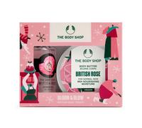 The Body Shop Bloom & Glow British Rose Treats - Set regalo, formula vegana, idratante e ringiovanente per tutti i tipi di pelle, 2 pezzi
