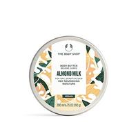 The Body Shop LATTE DI MANDORLA Burro per il corpo Latte di mandorla per pelli secche e sensibili96H Idratante Burro di Karitè Olio di Sesamo Vegan Cosmetic Packaging 200 ml
