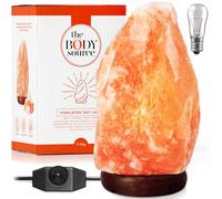 the body source Lampada di Sale Himalayano (2-3 kg) con Varialuce, Completamente Naturale e Realizzata a Mano con Base in Legno