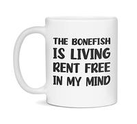The Bonefish Is Living Rent Free In My Mind Tazze Ceramica Mug Resistente Tazzine Da Caffè Per Casa Ufficio Cappuccino Tè 330Ml