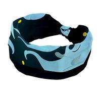 The Boo Crew - Fascia per capelli da donna, ampia fascia a turbante, antiscivolo, elastica, per yoga, allenamento, morbida bandana per capelli