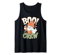 The Boo! Crew Halloween Cute Ghost Drinking Ice Coffee Squad Canotta