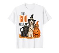 The Boo Crew Halloween Dogs Pumpkin Witch Hat Maglietta