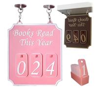 The Book Nook Book Nook - Libreria sospesa, decorazione da parete, in legno, per gli amanti dei libri (rosa)