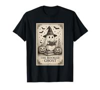 The Booked Ghost Carino Spooky Reader Halloween Party Costume Maglietta
