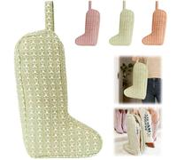 The Boot Bag of Your Dreams,Portable Quilted Tall Boot Storage Organizer with Handle and Dust Proof Protection,Travel Shoes Protector Bags for Carrying,Storage,Wear Prevention (Green)