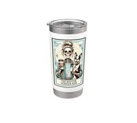 The Boston Terrier Mom Skeleton, regalo per Halloween, stagione spettrale Bicchiere termico in acciaio inox doppia parete