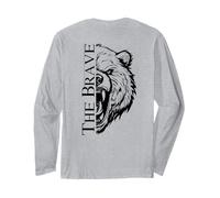 The Brave Bear Wild Strength Backprint Maglia a Manica