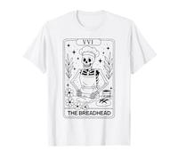 The Breadhead Skeleton Tarocchi Carta Baker Divertente Amante del Pane Maglietta