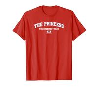 The Breakfast Club The Princess Collegiate Maglietta, Uomo, Rosso, XL