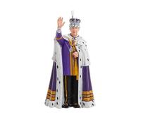 The Bridge Collection 5.25" King Christmas Ornament - Resin United Kingdom Royalty with Crown and Robe Ornament - Royal Family Holiday Decor