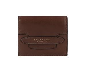 The Bridge Lucrezia Portafoglio Protezione RFID Vera Pelle 11 cm marrone