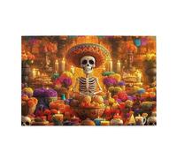 The Bright Sugar Skull Altare Design E Calendule 1000 Pezzi Puzzle Per Adulti Puzzle In Legno Per Adulti Regali Home Decor