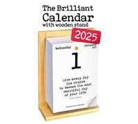 The Brilliant Calendar 2025 wooden stand. Il Calendario Geniale in inglese. L'Originale con Supporto Legno Naturale. Idea Regalo Scuola e Amici. Leggi ogni giorno una frase in inglese. Scatola Regalo.
