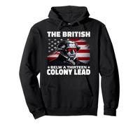 The British Blew A 13 Colony Lead Funny George Washington Felpa con Cappuccio