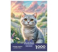 The British Shorthair Cat, Gioco Di Puzzle Da 1000 Pezzi, Stimola La Pazienza E La Concentrazione, Ideale Come Regalo O Decorazione, Adatto Dai 12 Anni, Pet, 70x50cm/1000pcs
