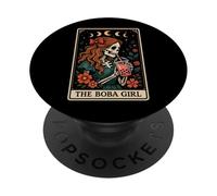 The Bubble Tea Boba Tea Latte Tarocchi Carta Scheletro Strega PopSockets PopGrip Adesivo