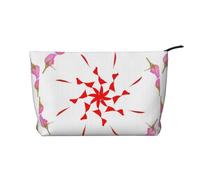 The Budding and Turning - Borsa per il trucco in velluto a coste con chiusura a cerniera, multifunzione, 22 x 7 x 17 cm, per viaggi, campeggio, vacanze, fitness, Nero , Taglia unica
