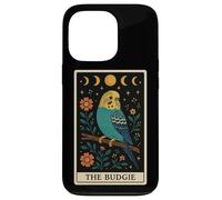 The Budgie Budgerigar Parrot Tarocco Carta Witchy Moon Custodia per iPhone 13 Pro