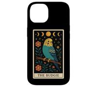 The Budgie Budgerigar Parrot Tarocco Carta Witchy Moon Custodia per iPhone 14