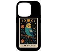 The Budgie Budgerigar Parrot Tarocco Carta Witchy Moon Custodia per iPhone 14 Pro