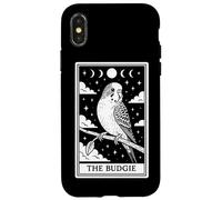 The Budgie Budgerigar Parrot Tarocco Carta Witchy Moon Custodia per iPhone X/XS