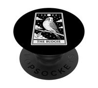 The Budgie Budgerigar Parrot Tarocco Carta Witchy Moon PopSockets PopGrip Adesivo