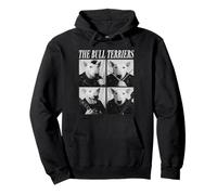 The Bull Terrier Cani Musicisti Divertente Rock Emo Punk Band Felpa con Cappuccio