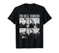The Bull Terrier Cani Musicisti Divertente Rock Emo Punk Band Maglietta