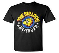 The Bulldog Amsterdam Coffee Shop Official T Shirt Mens XL Black wLogo Graphic L Black L