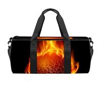 The Burning Fire - Borsone sportivo da basket, palestra, fitness, allenamento, borsa da viaggio, borsa tote per attrezzatura da donna e uomo, Multicolore, 17.7x9x9 inches