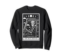 The Bus Driver Scuola Bus Driver Scheletro Tarocchi Carta Strega Felpa