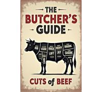 The Butcher's Guide to Cuts of Rabbit - Targa metallica da parete in latta arrugginita dall'aspetto retrò, poster per caffè, bar, club, ufficio, negozio, cortile, garage, 30,5 x 20,3 cm